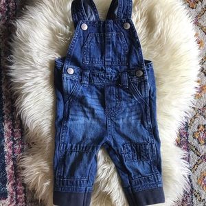 Denim jean baby overalls- size 3-6 months
